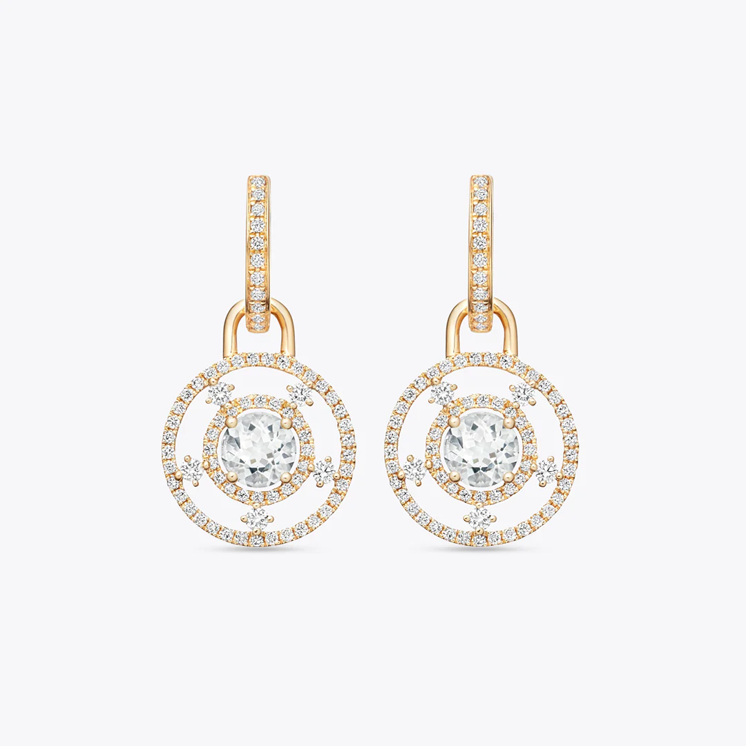 Apollo White Topaz and Diamond Detachable Earrings