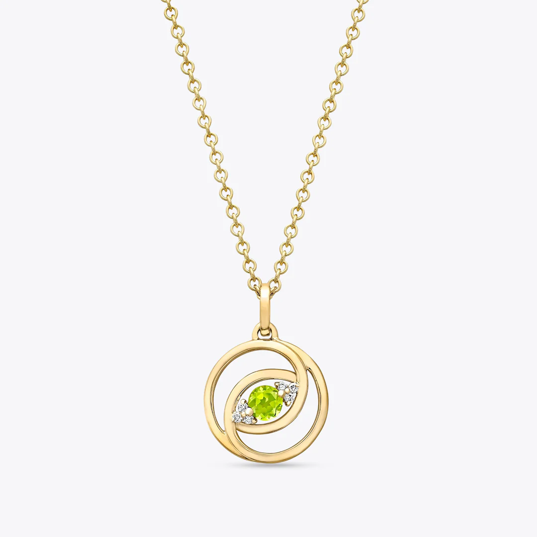 Peridot and Diamond Pendant Only - Image 2