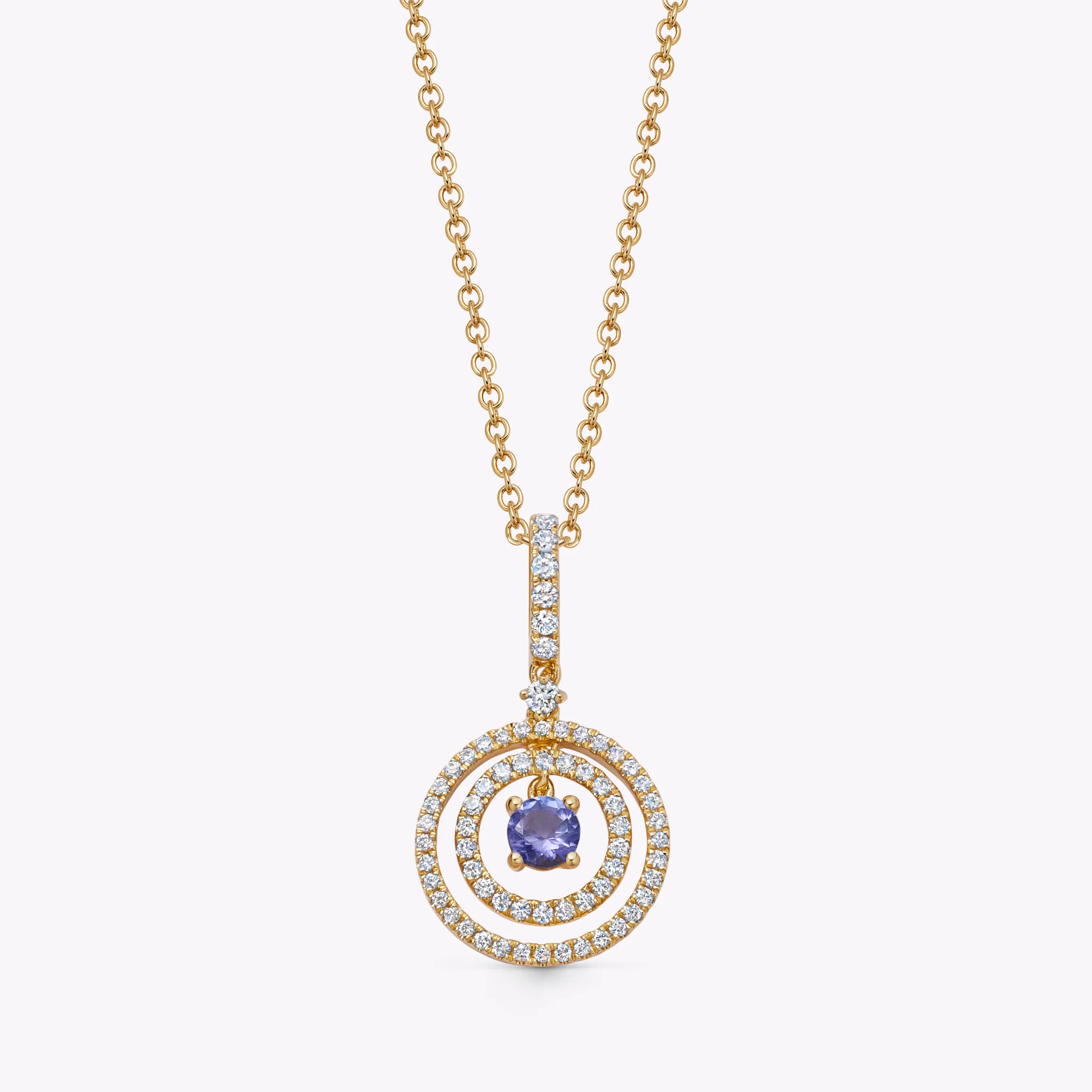 Birthstones December Tanzanite and Diamond Pendant