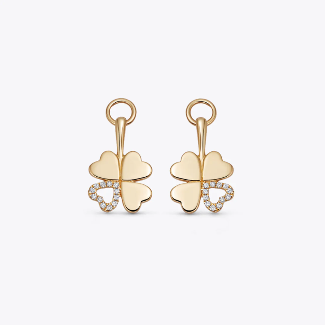 Four Leaf Clover Diamond Detachable Drops