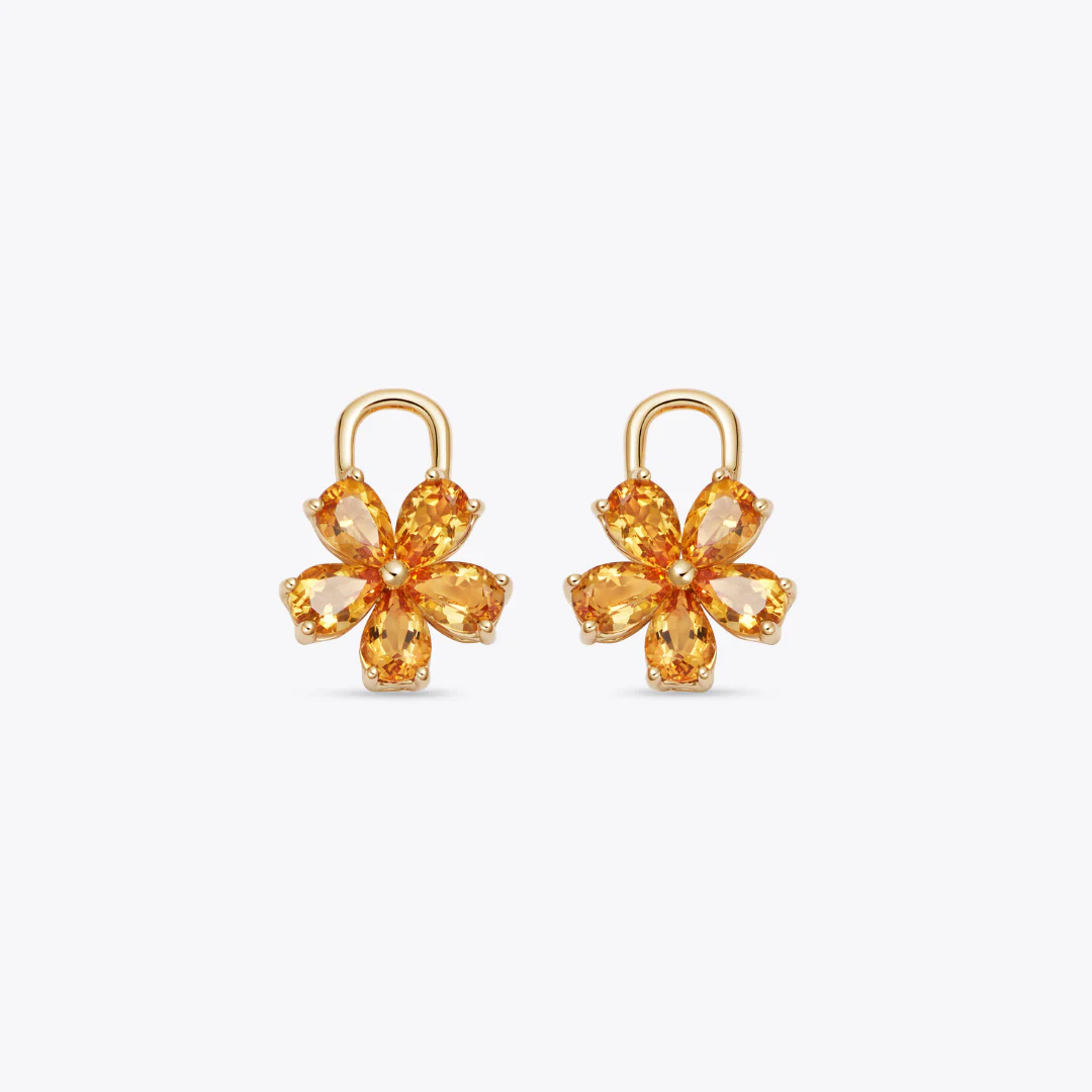 Petals Citrine Flower Detachable Drops
