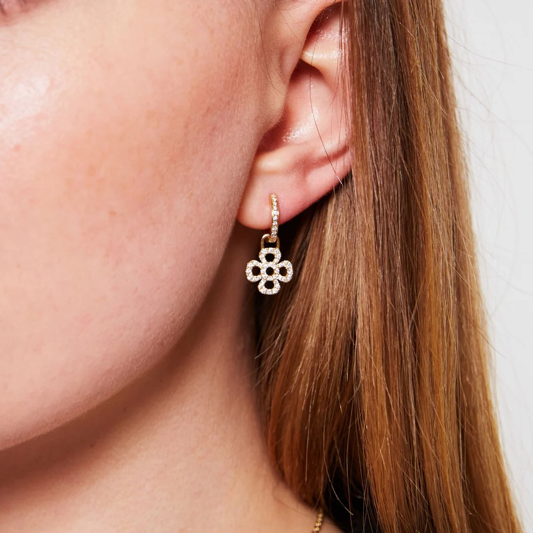 Four Petal Diamond Detachable Drops - Image 2