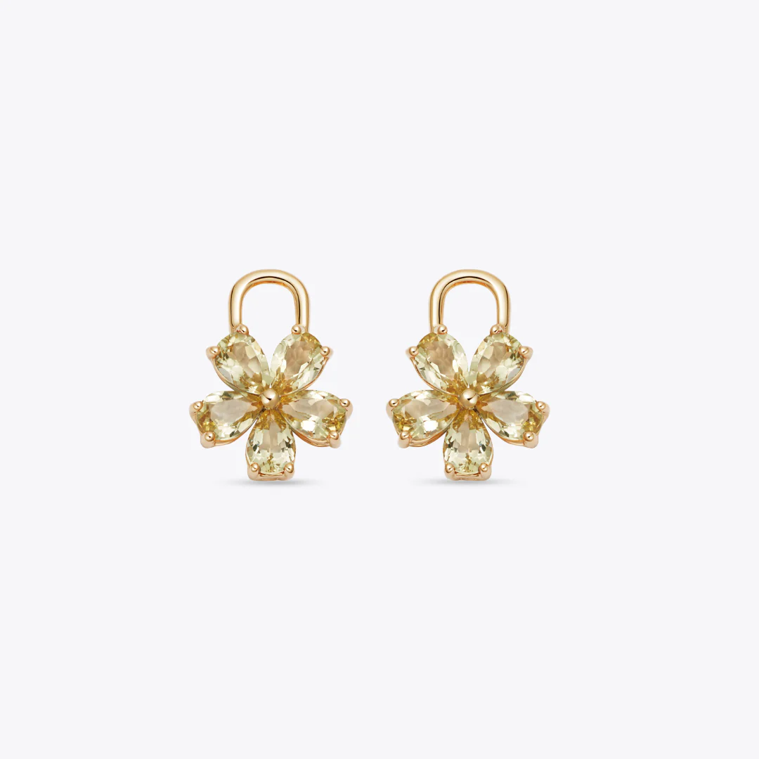 Petals Lemon Quartz Flower Detachable Drops