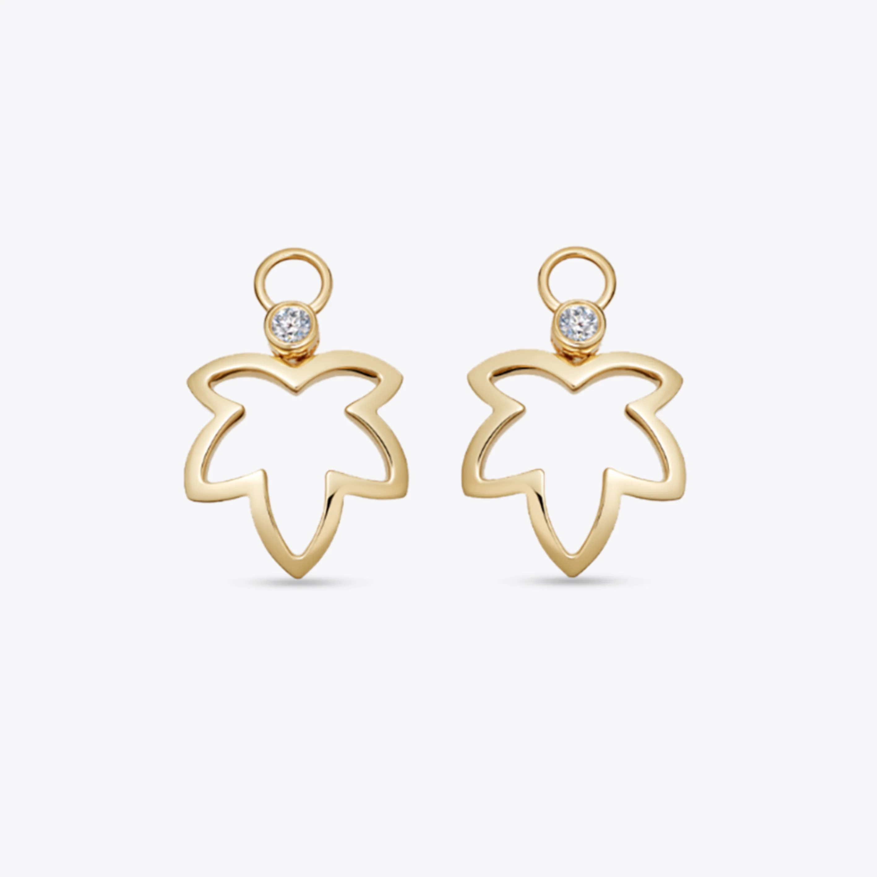 Maple Leaf Diamond Detail Detachable Drops