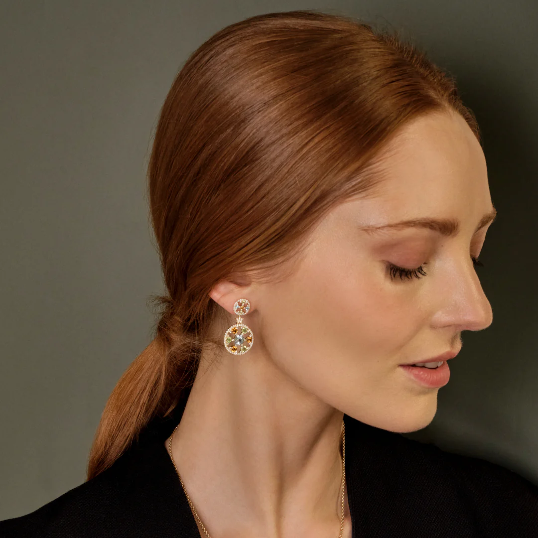 Fireworks Blue Topaz Comet Earrings - Image 2