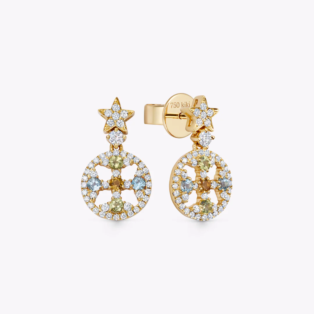 Fireworks Citrine Centre Firecracker Earrings - Image 4