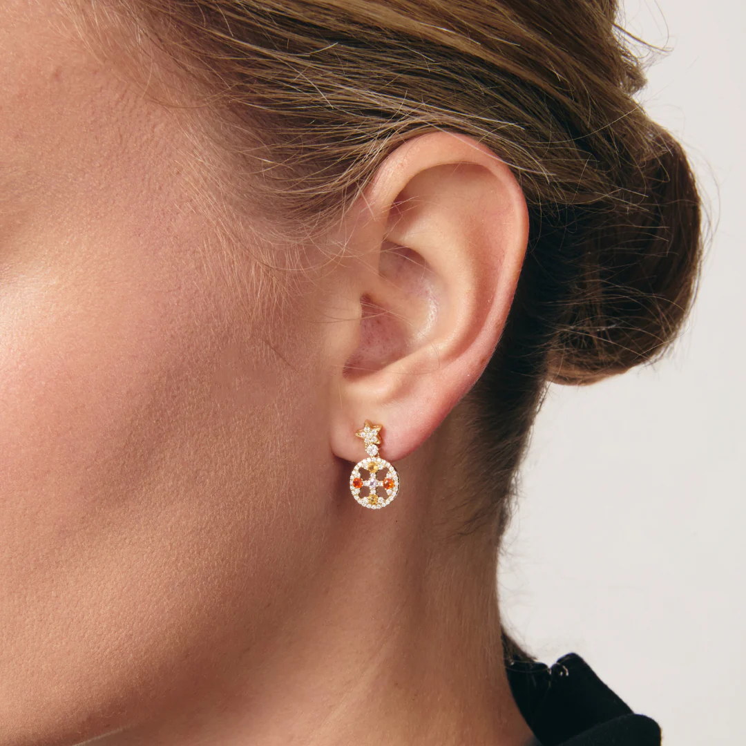 Fireworks Lavender Amethyst Centre Firecracker Earrings - Image 2