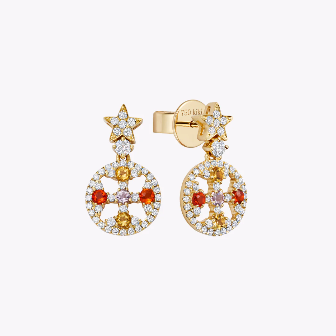 Fireworks Lavender Amethyst Centre Firecracker Earrings - Image 3