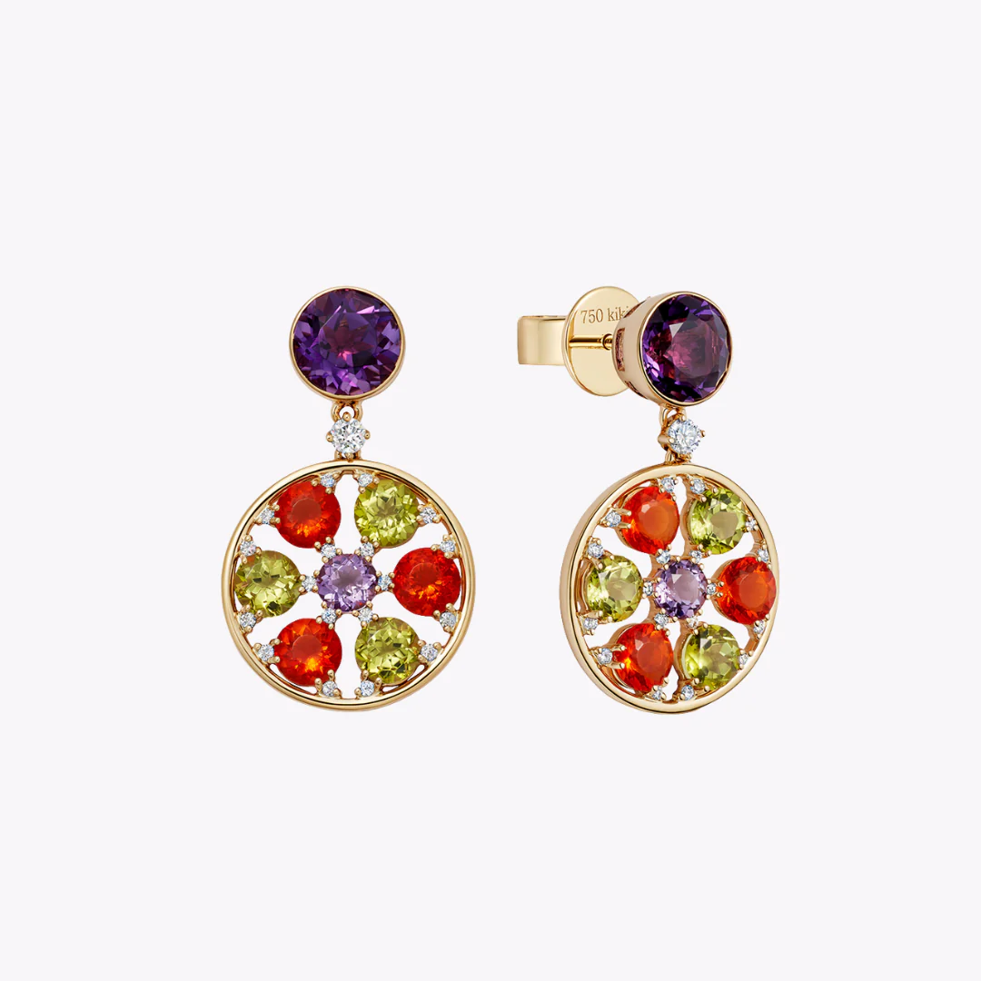 Fireworks Amethyst Spinner Earrings - Image 3