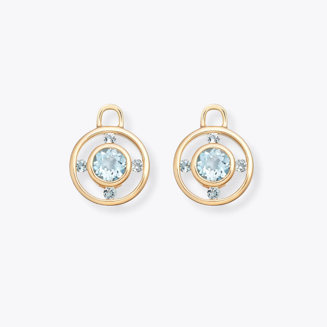 Forget Me Not Blue Topaz Detachable Drops