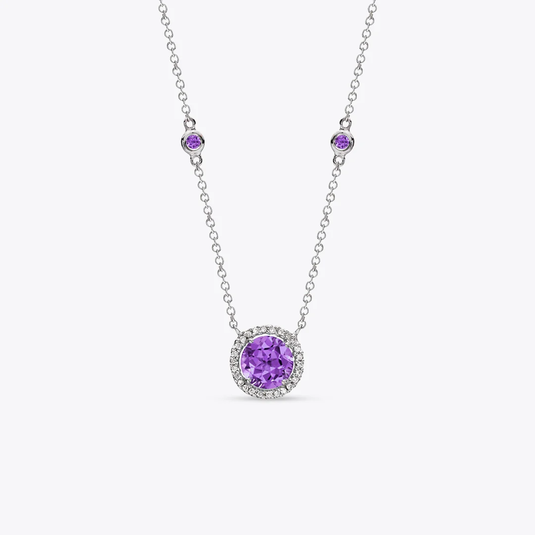 Grace Amethyst and Diamond Necklace