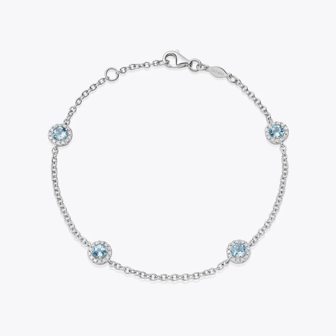Grace Blue Topaz and Diamond Bracelet