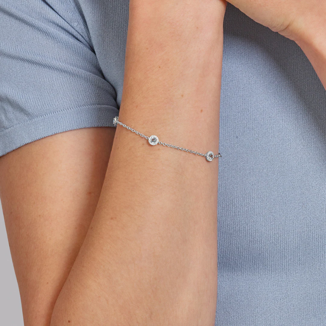Grace Blue Topaz and Diamond Bracelet - Image 2