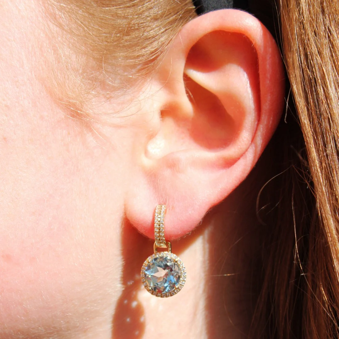Grace Large Blue Topaz and Diamond Detachable Drops - Image 2