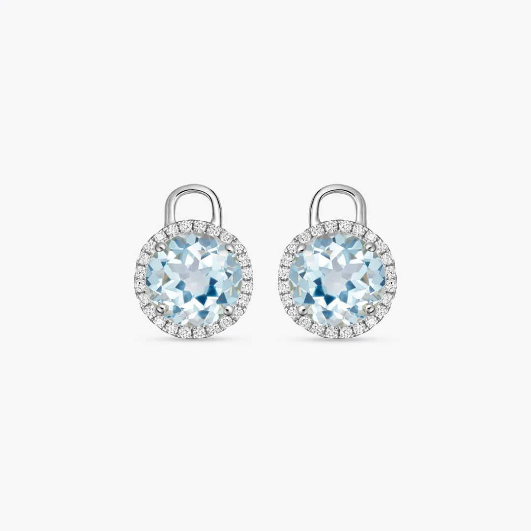 Grace Mini Blue Topaz and Diamond Detachable Drops
