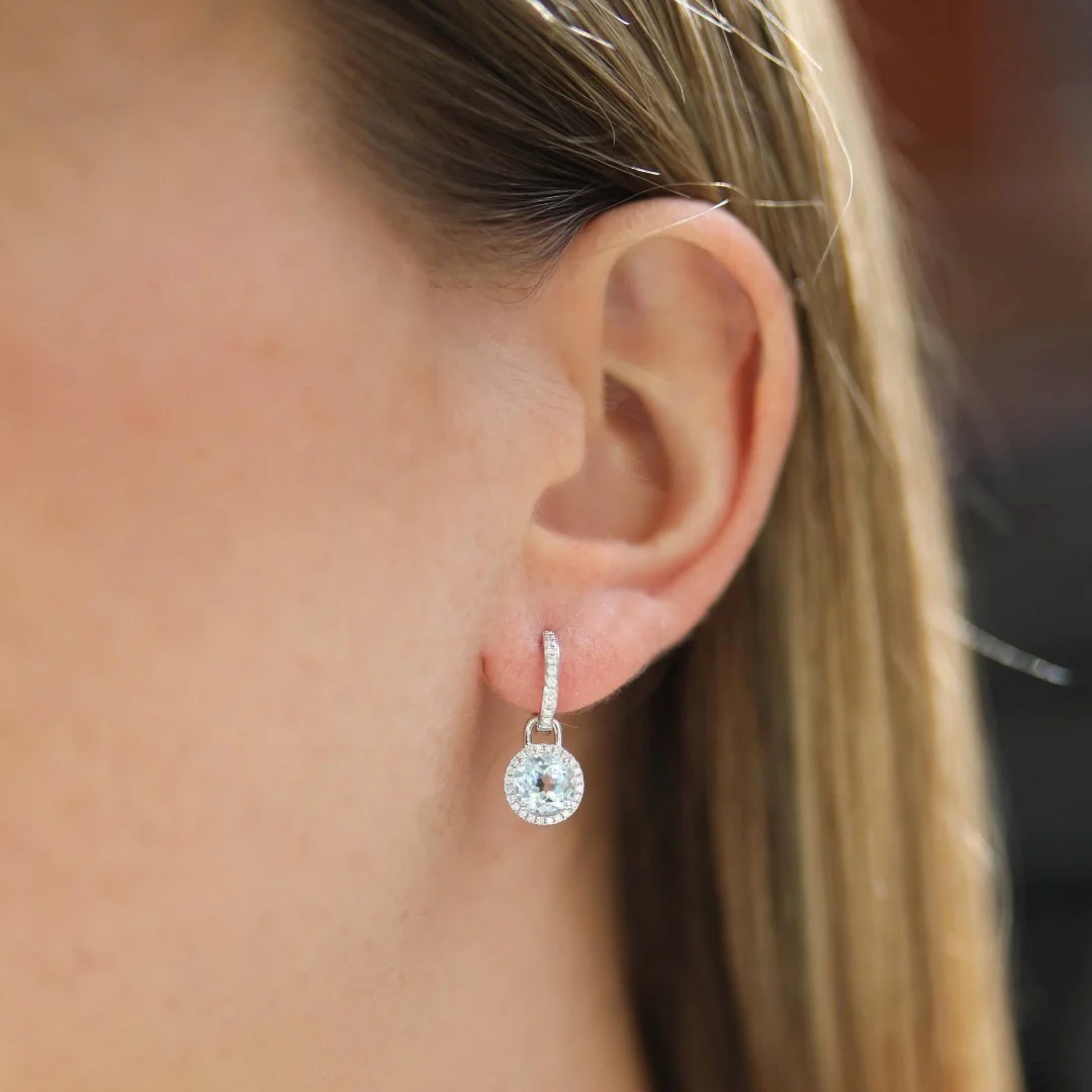 Grace Mini Blue Topaz and Diamond Detachable Drops - Image 2