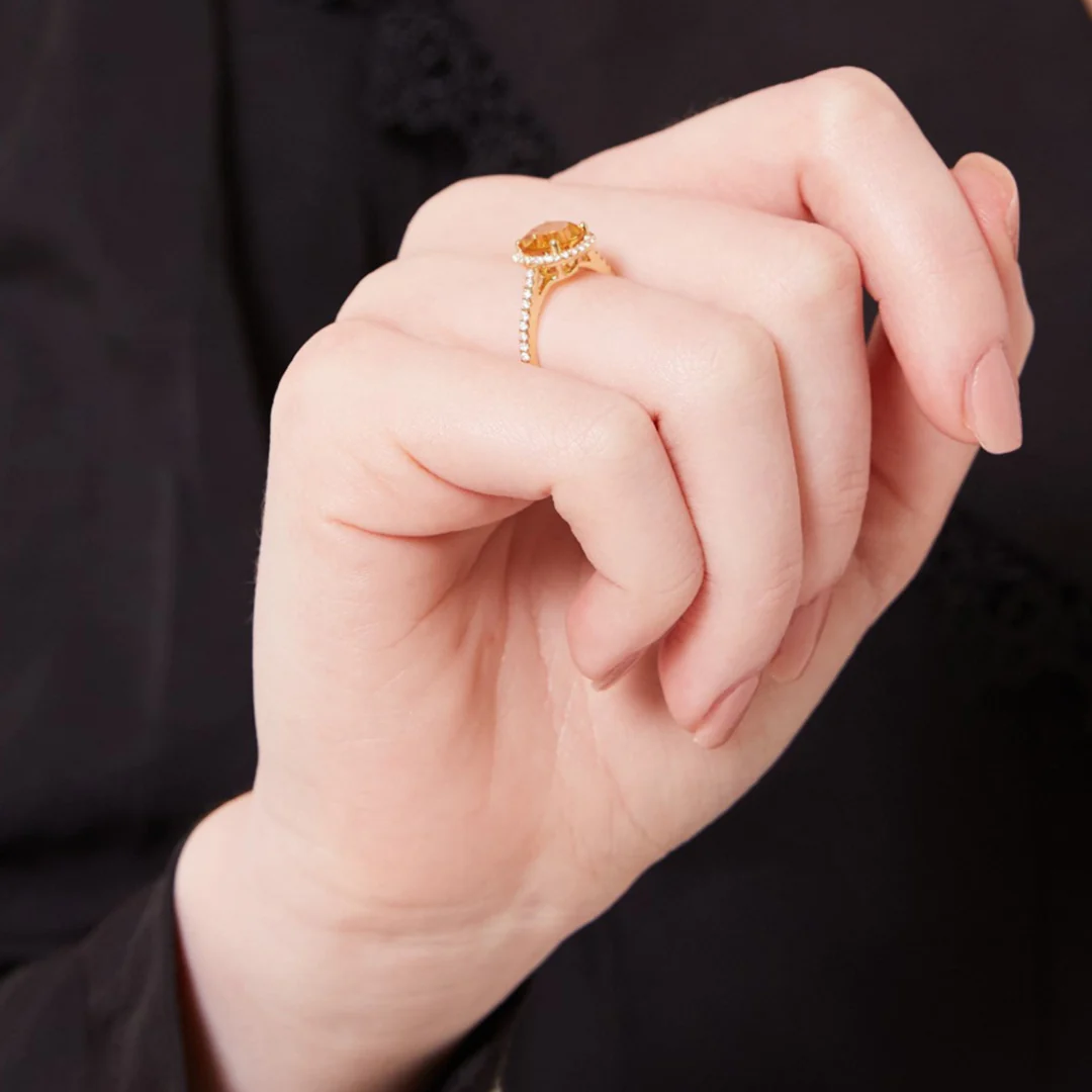 Grace Citrine and Diamond Ring - Image 2