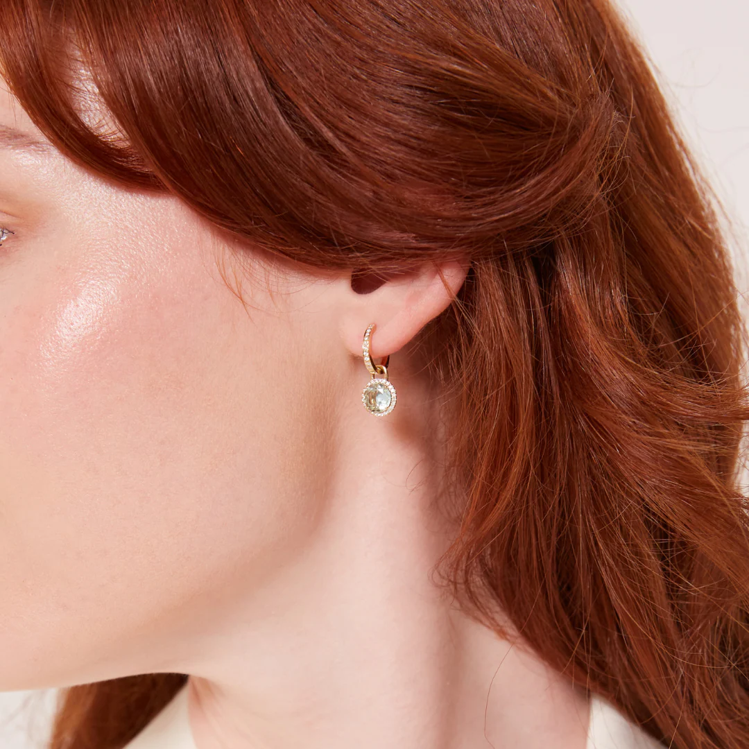 Grace Mini Green Amethyst and Diamond Detachable Drops - Image 2