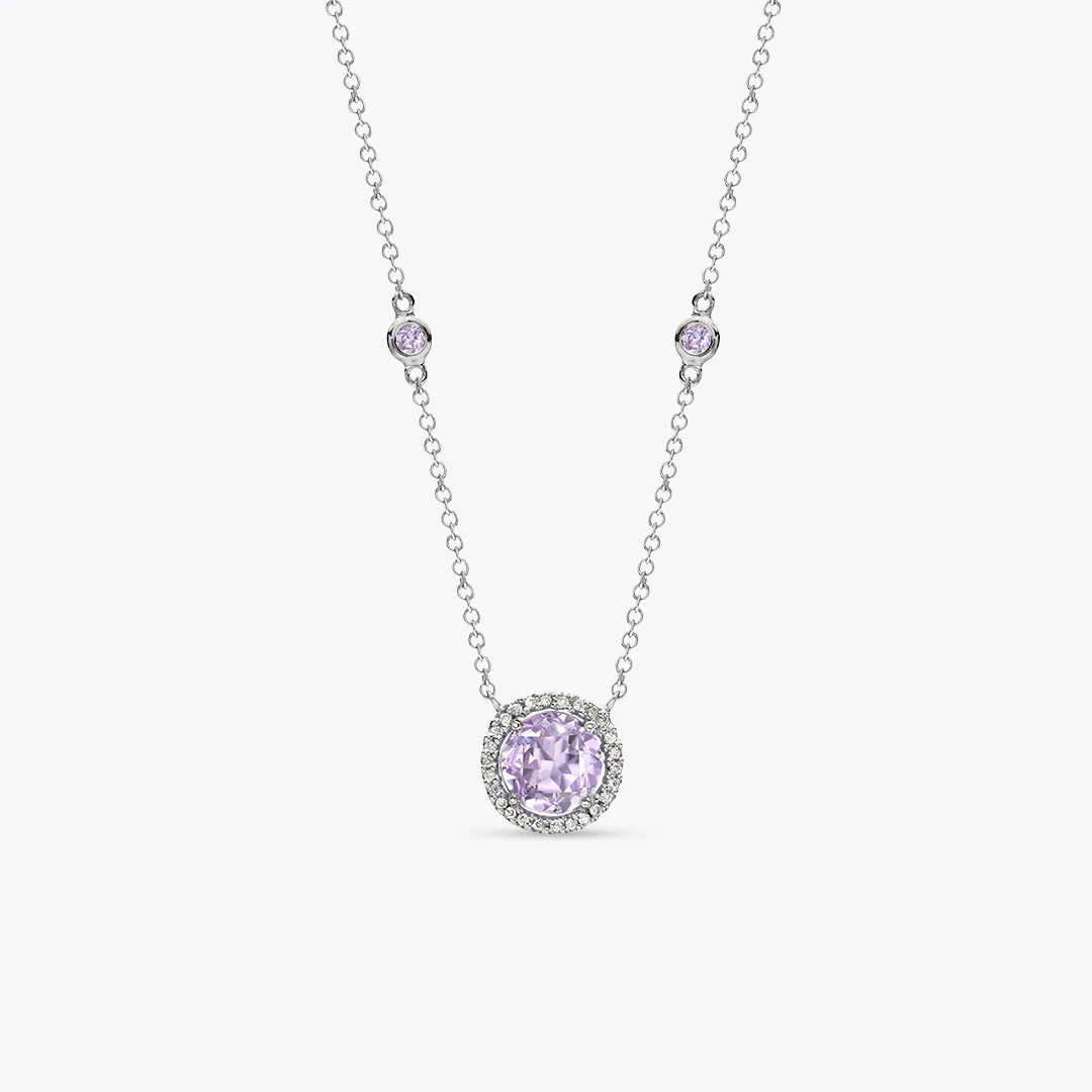 Grace Lavender Amethyst and Diamond Necklace