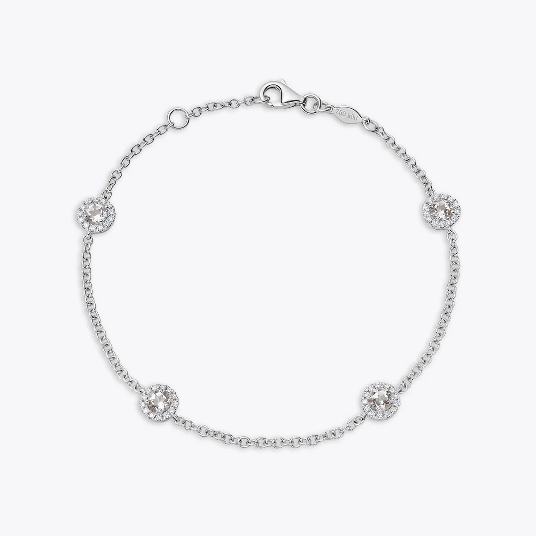 Grace White Topaz and Diamond Bracelet