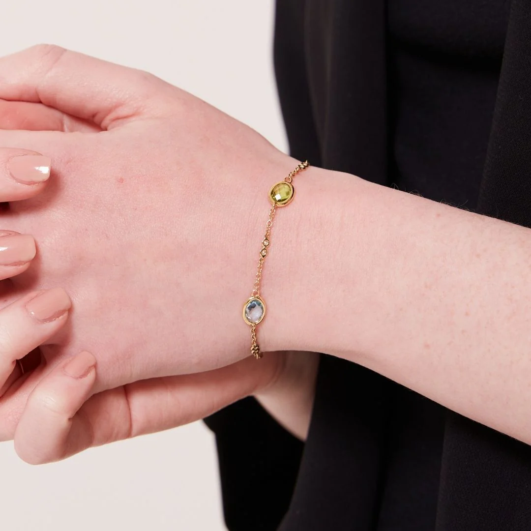 Kiki Classics Blue Topaz, Peridot and Diamond Bracelet - Image 2