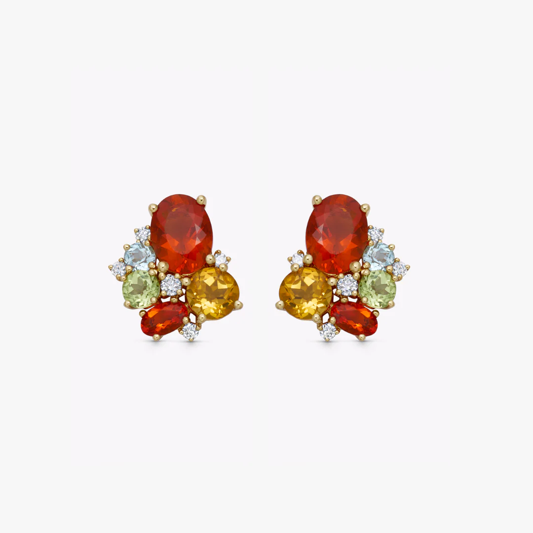Kiki Classics Autumn Cluster Stud Earrings