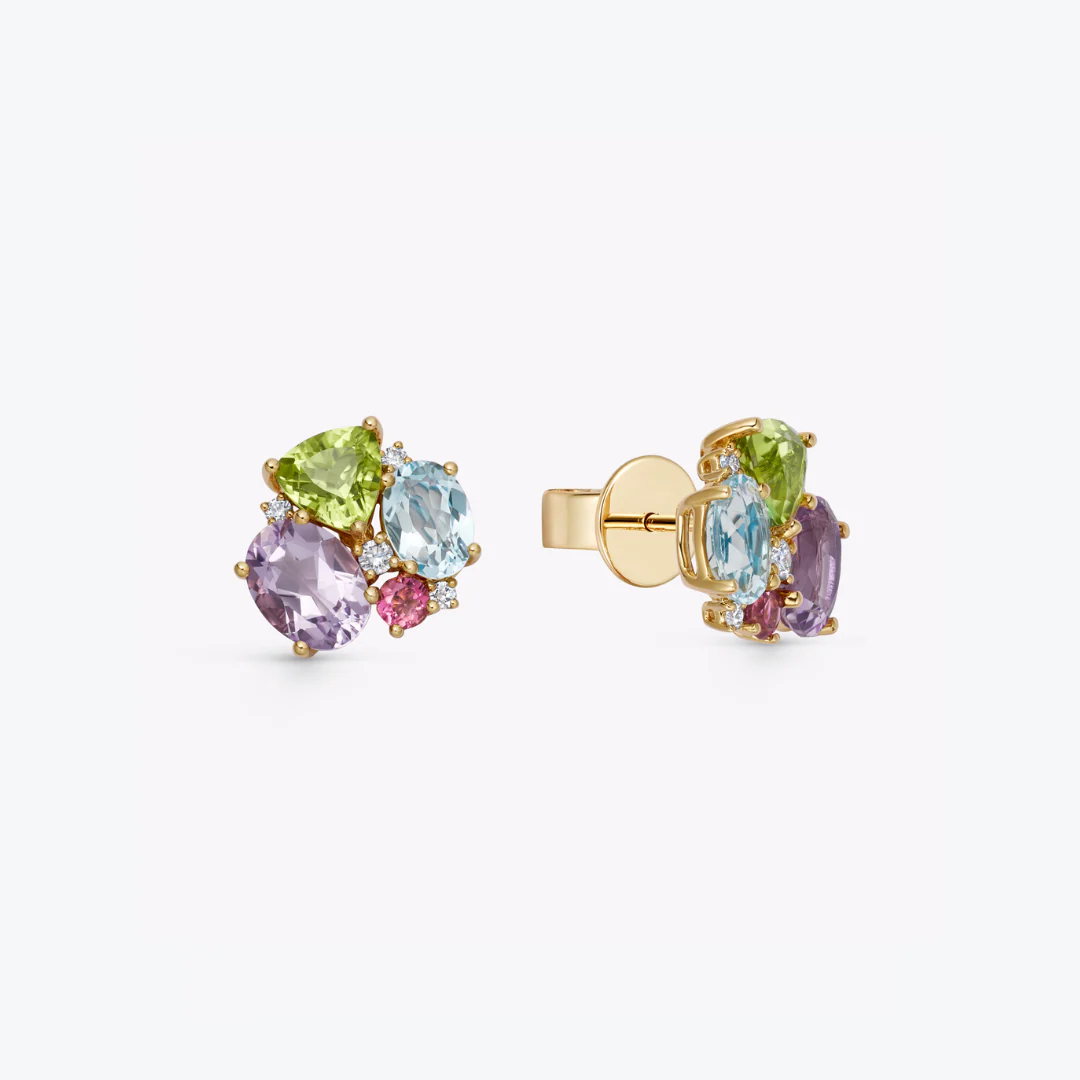 Kiki Classics Spring Cluster Stud Earrings - Image 2