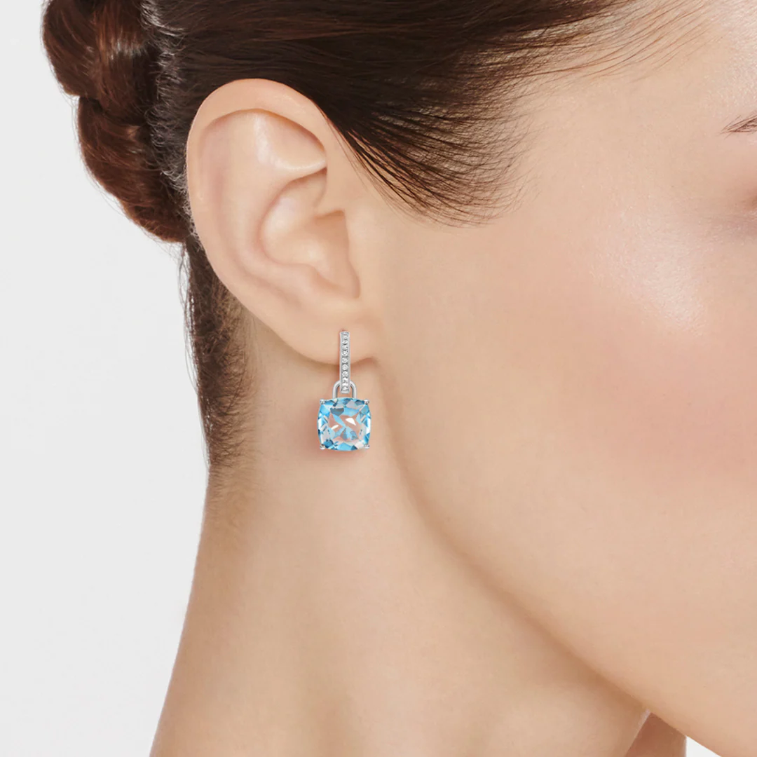 Kiki Cushion Blue Topaz Detachable Drops - Image 2