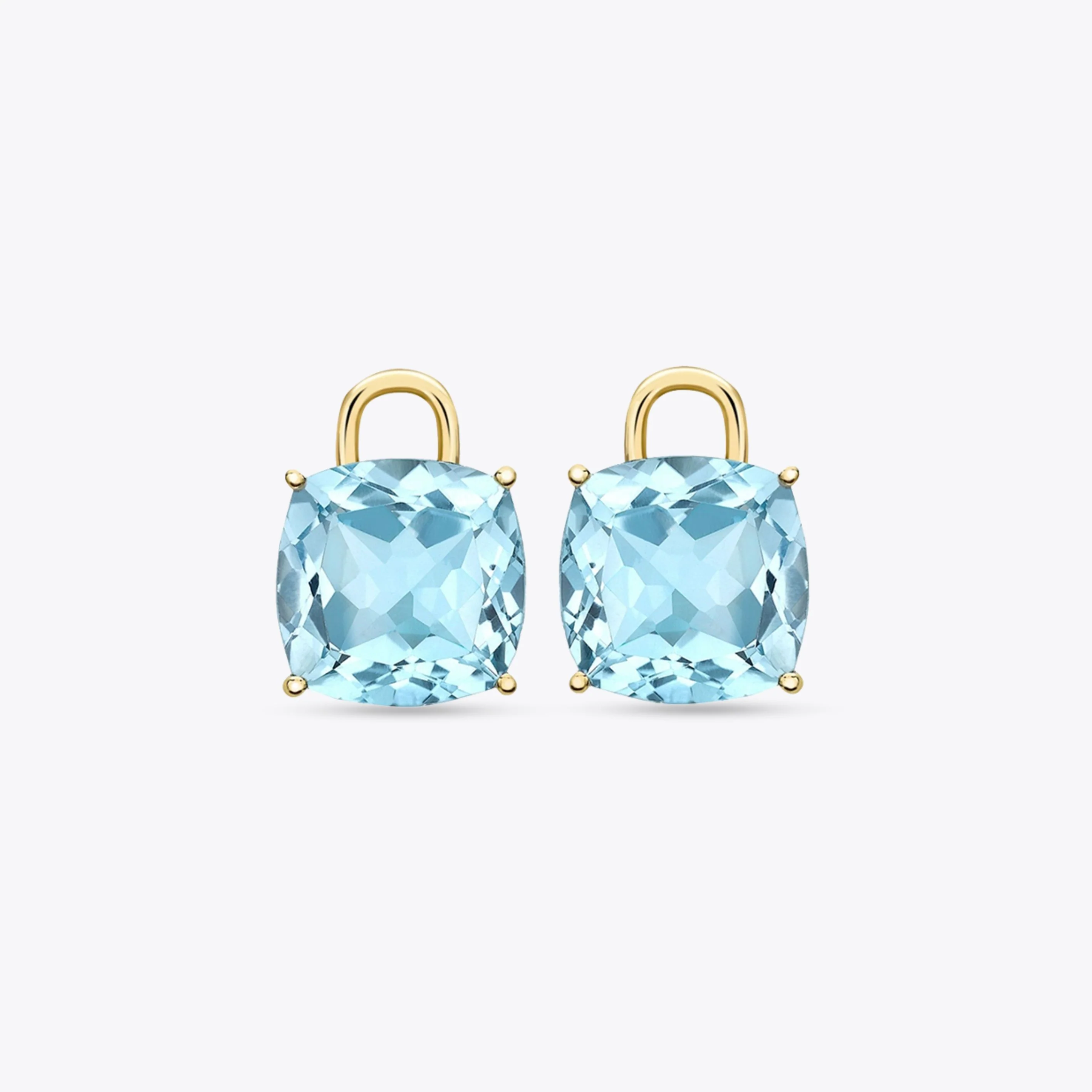 Kiki Cushion Blue Topaz Detachable Drops