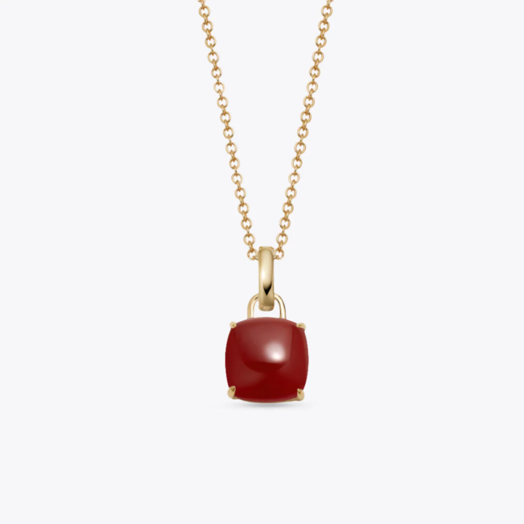 Kiki Cushion Carnelian Pendant