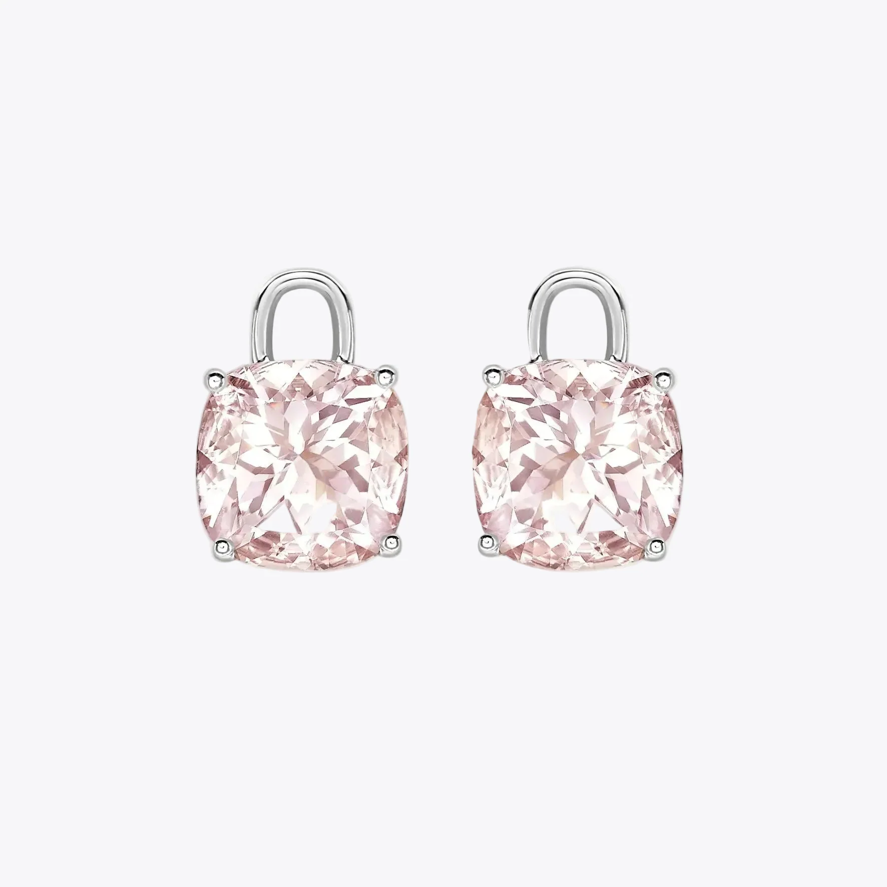 Kiki Cushion Morganite Detachable Drops