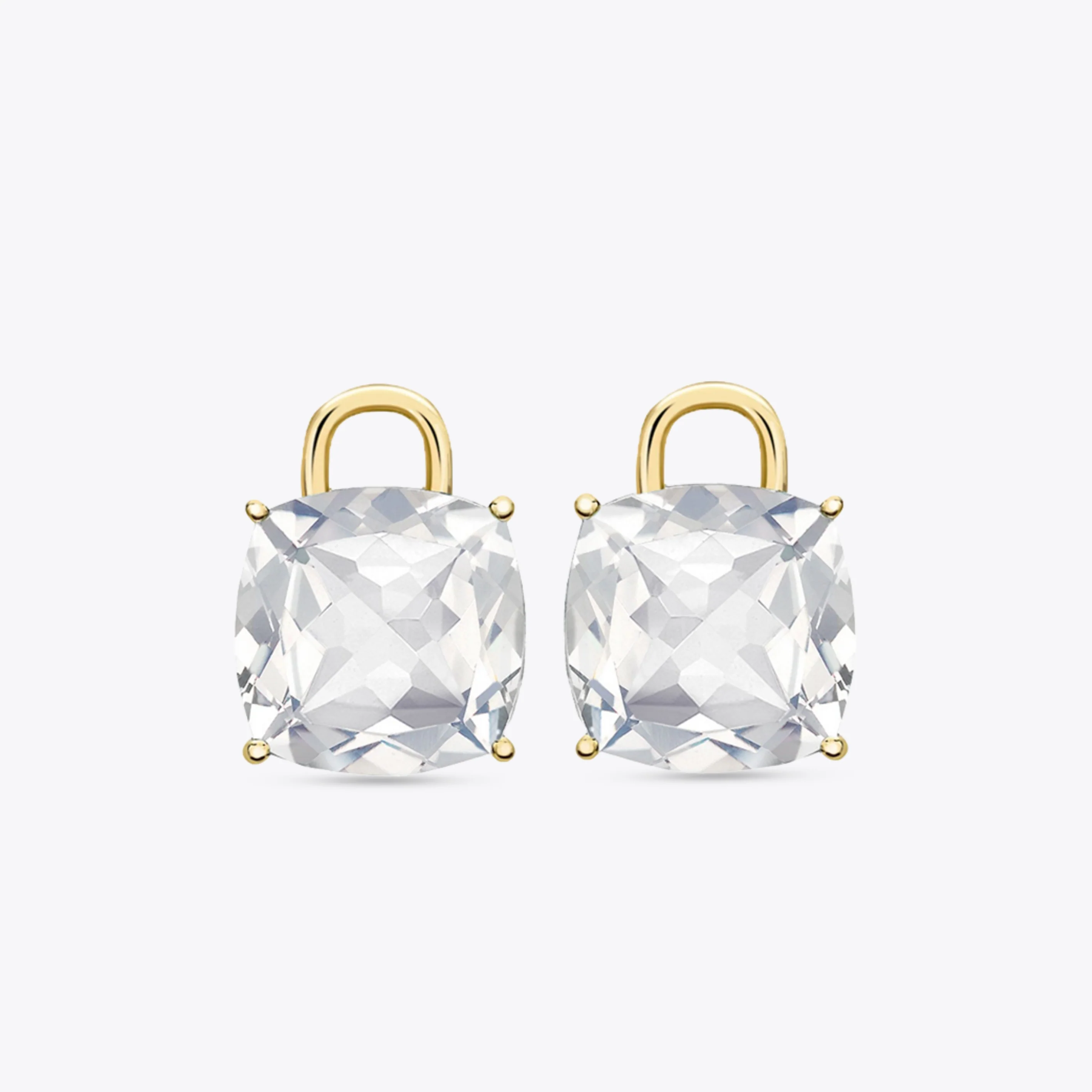 Kiki Cushion White Topaz Detachable Drops