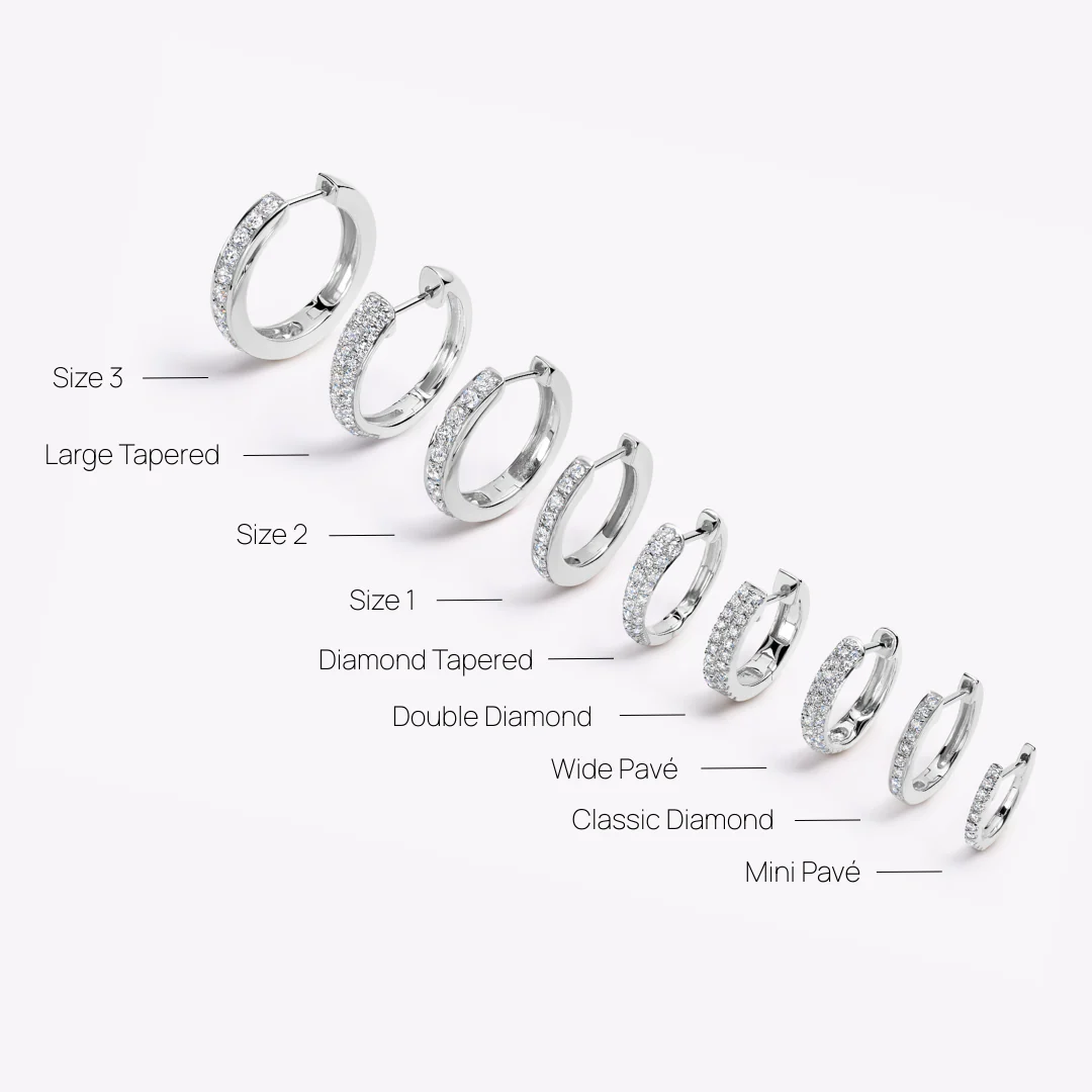 Kiki Hoops Diamond Tapered - Image 4