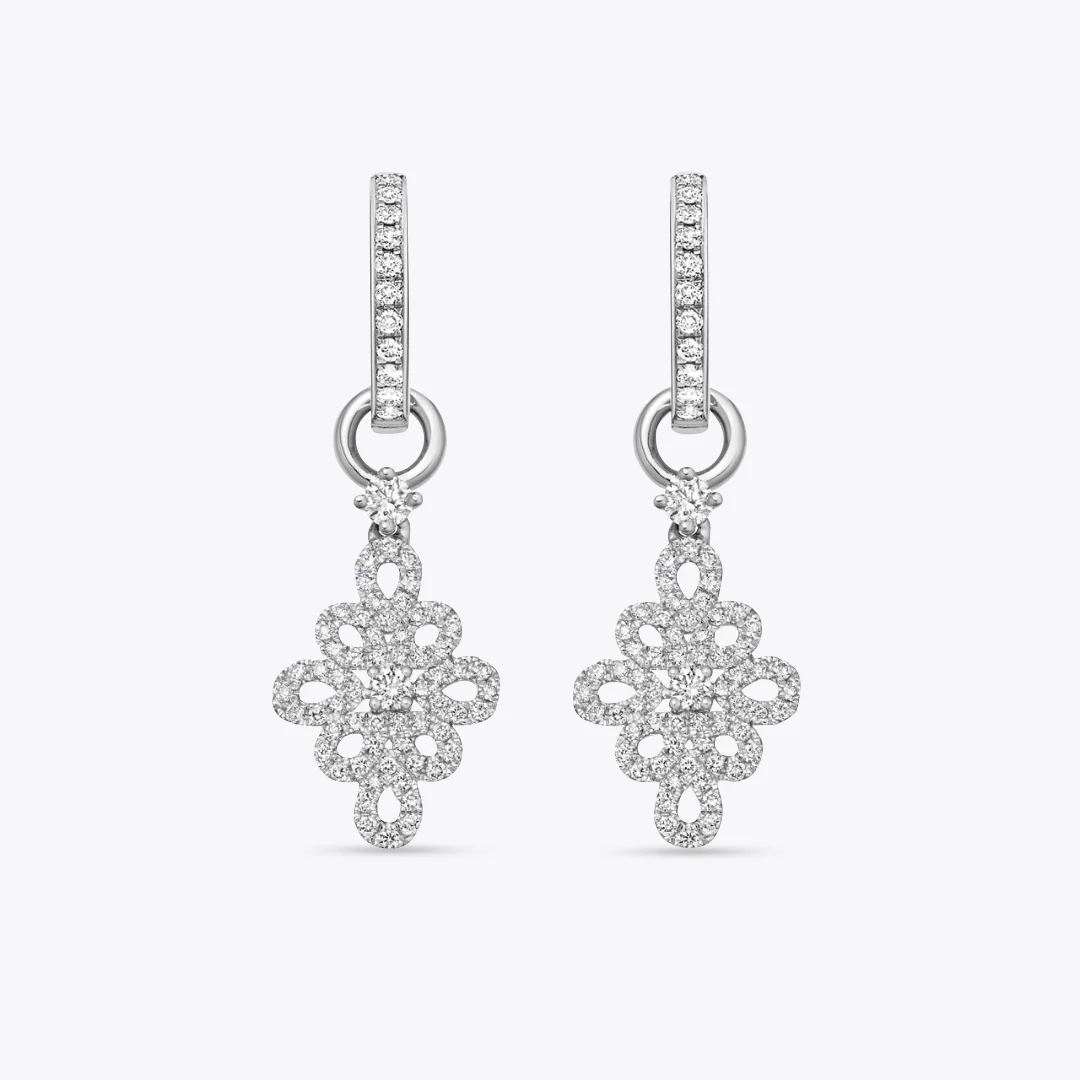 Lace Diamond Detachable Earrings