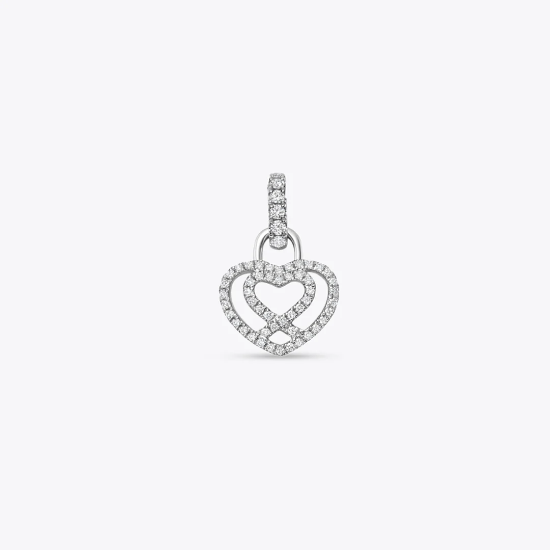 Lovestruck Diamond Crossover Heart Pendant Only