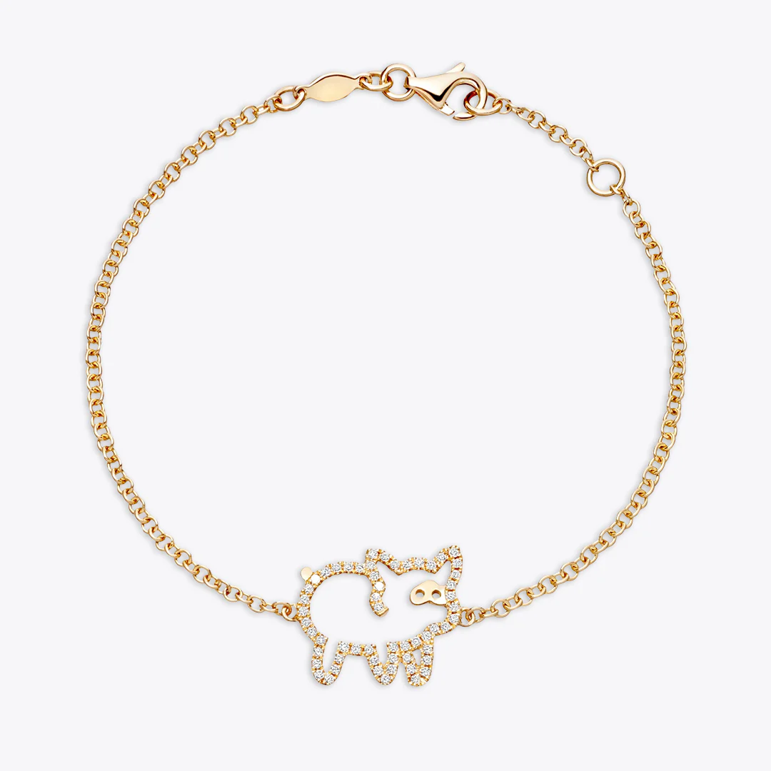 Memories Diamond Pig Bracelet