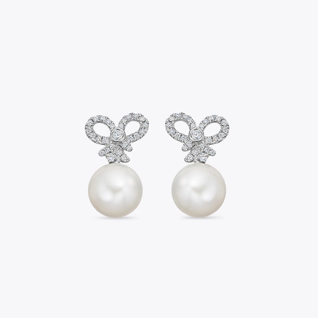 Pearl and Diamond "Eva" Earrings