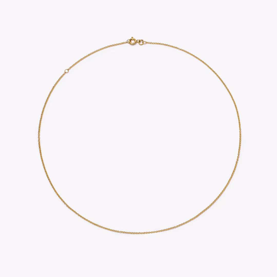 18ct Yellow Gold 18"/16" Close-Tight Trace Chain