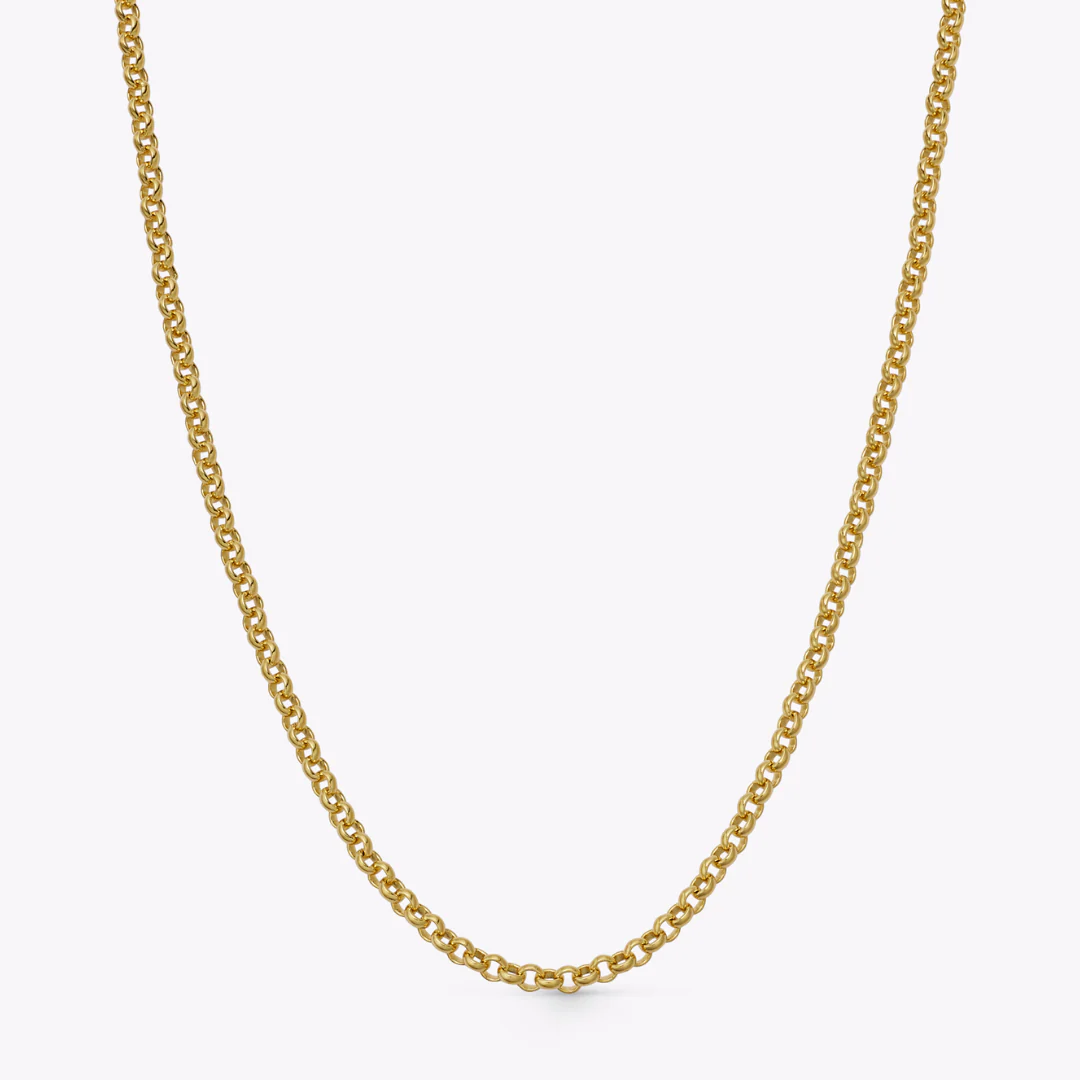 18ct Yellow Gold 20"/18" Baby Belcher Chain - Image 4