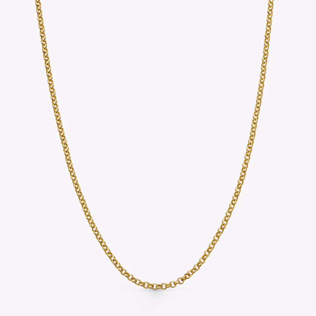 18ct Yellow Gold 20"/18" Light Baby Belcher Chain - Image 4