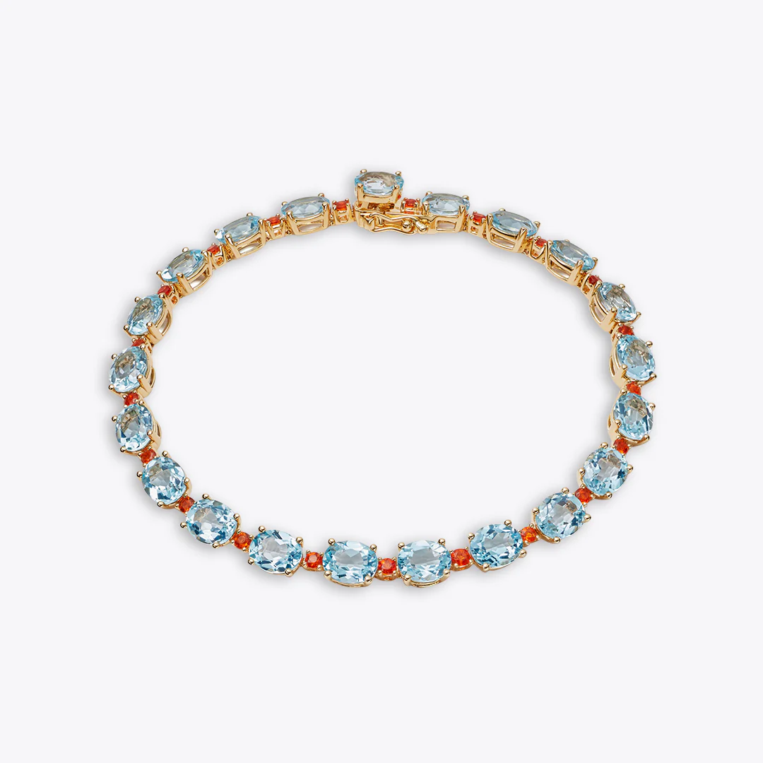 Signatures Blue Topaz and Fire Opal Bracelet