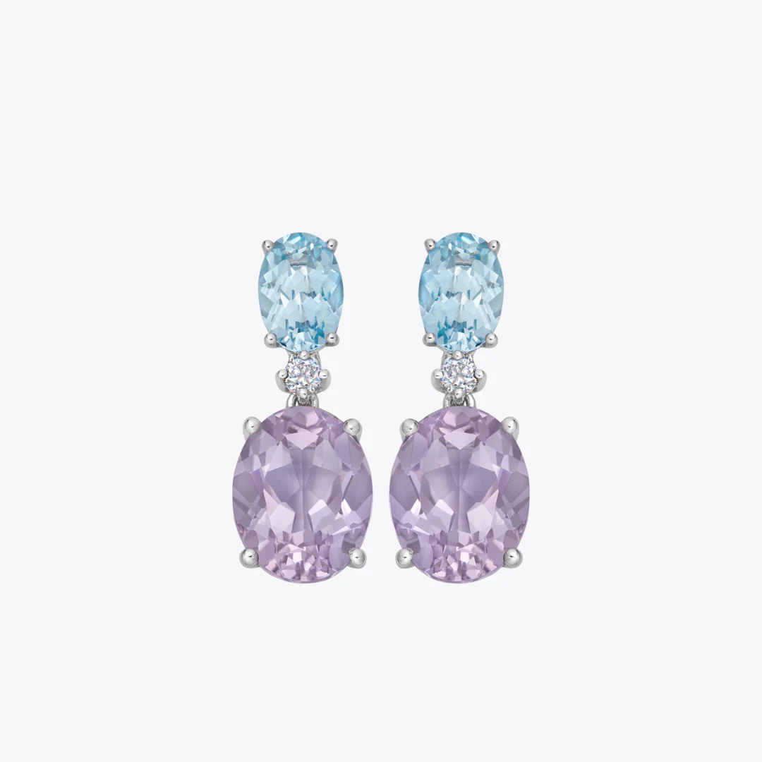 Signatures Lavender Amethyst and Blue Topaz Earrings