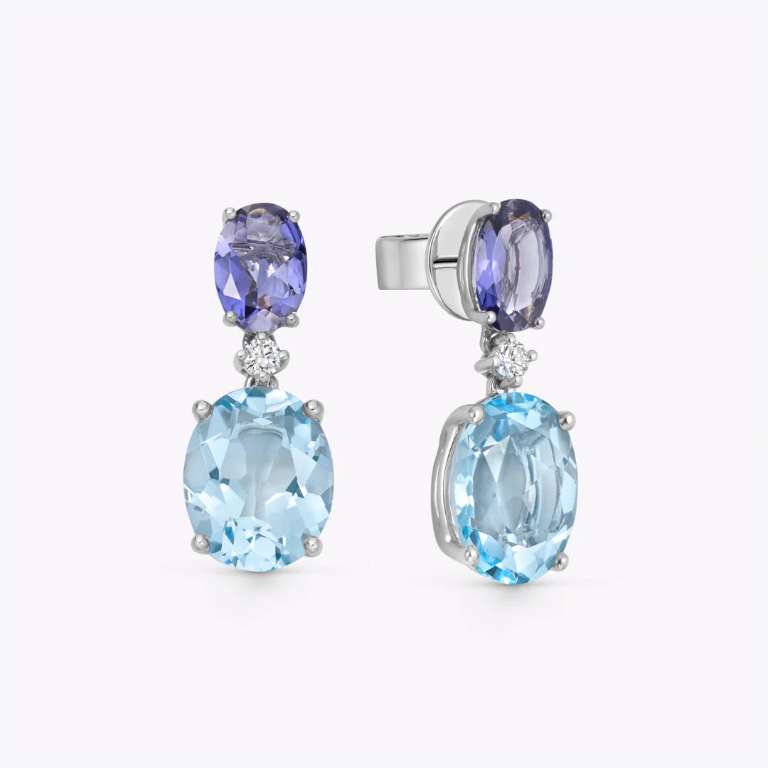 Signatures Blue Topaz and Iolite Earrings - Image 3