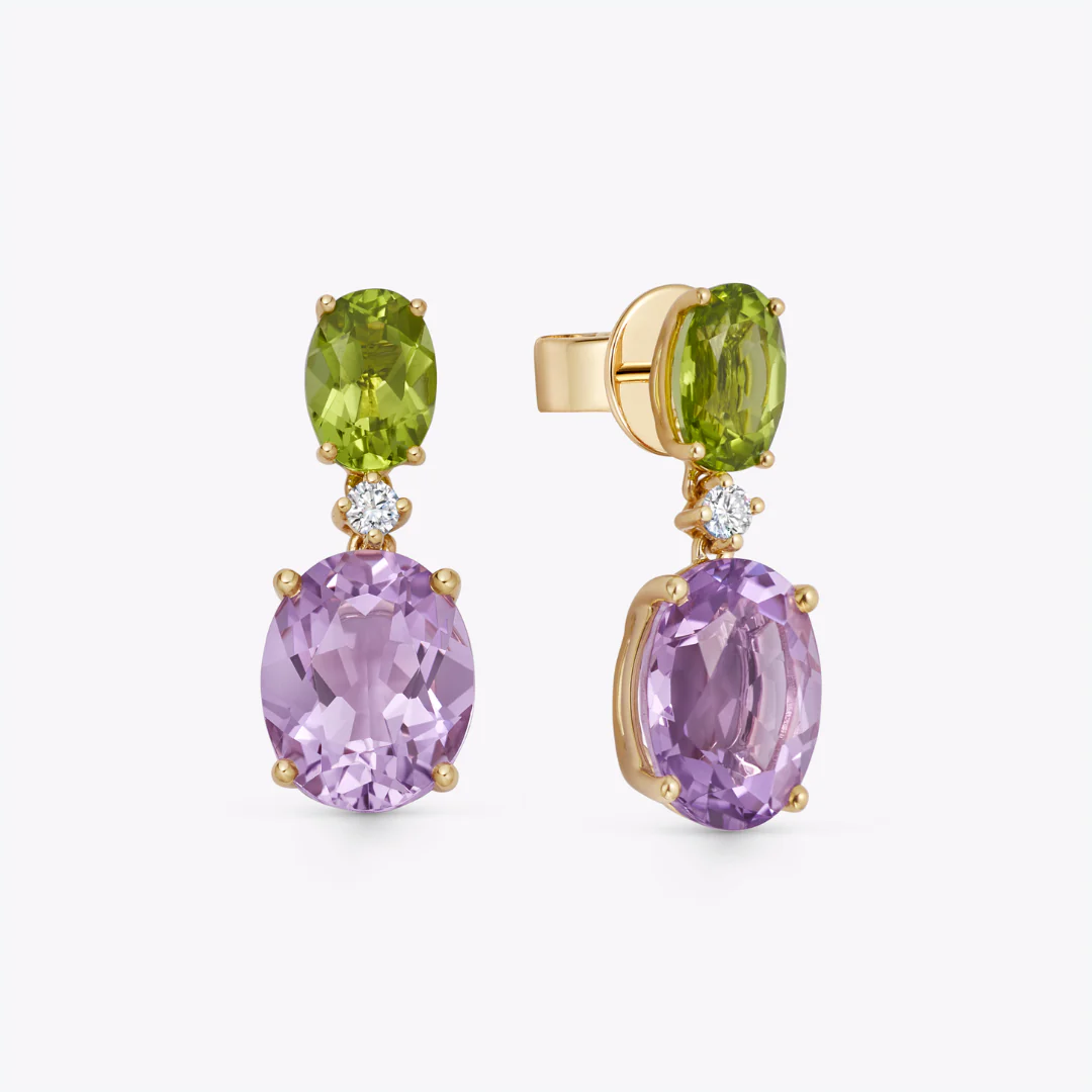 Signatures Lavender Amethyst and Peridot Earrings - Image 3