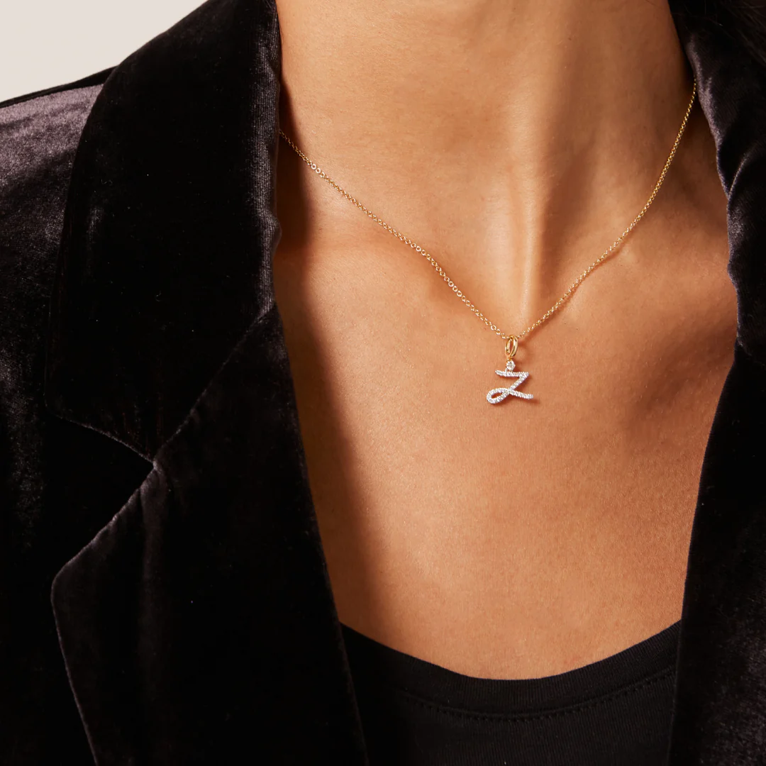 Squiggles "Z" Diamond Pendant - Image 2