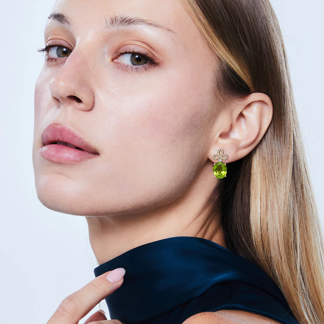 Special Editions Peridot and Diamond Earrings - Image 3
